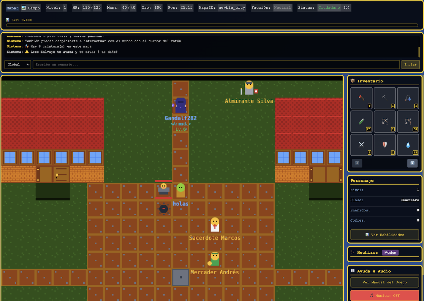 Calima Online screenshot