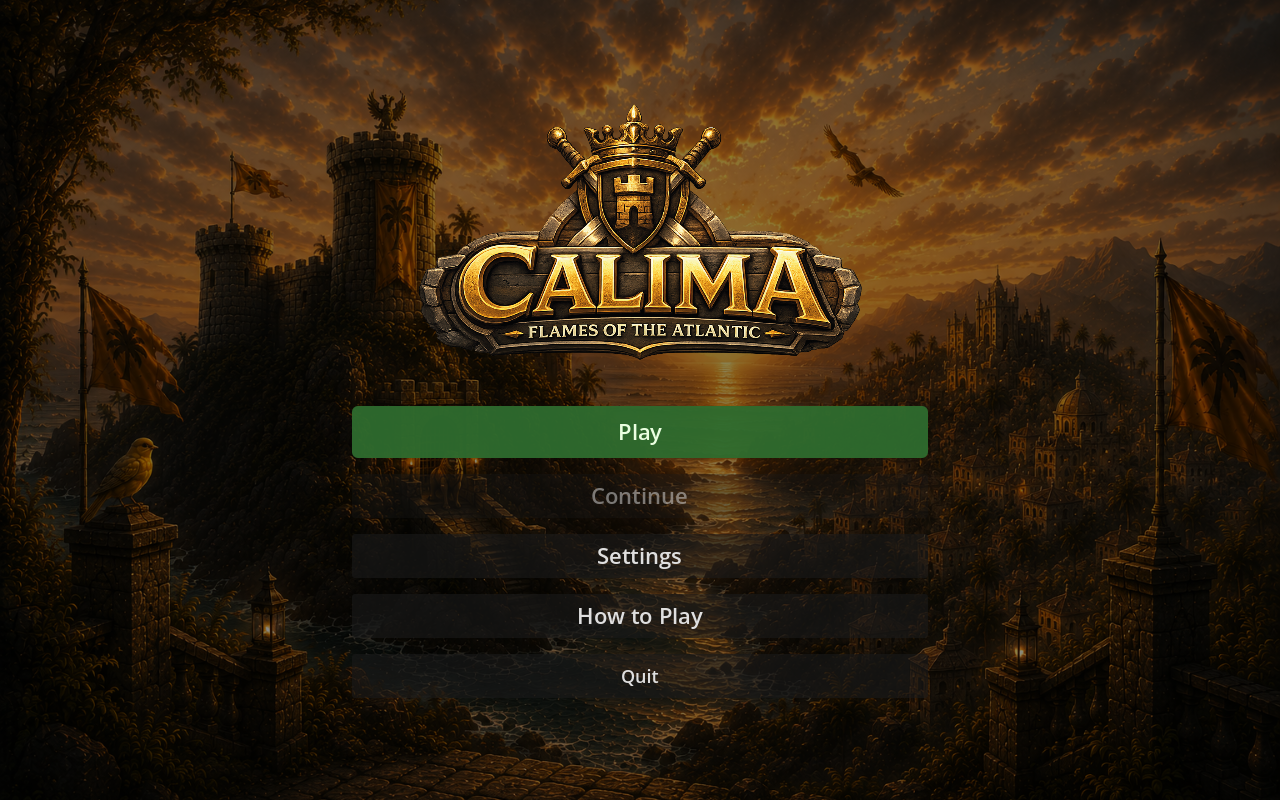 Calima main menu